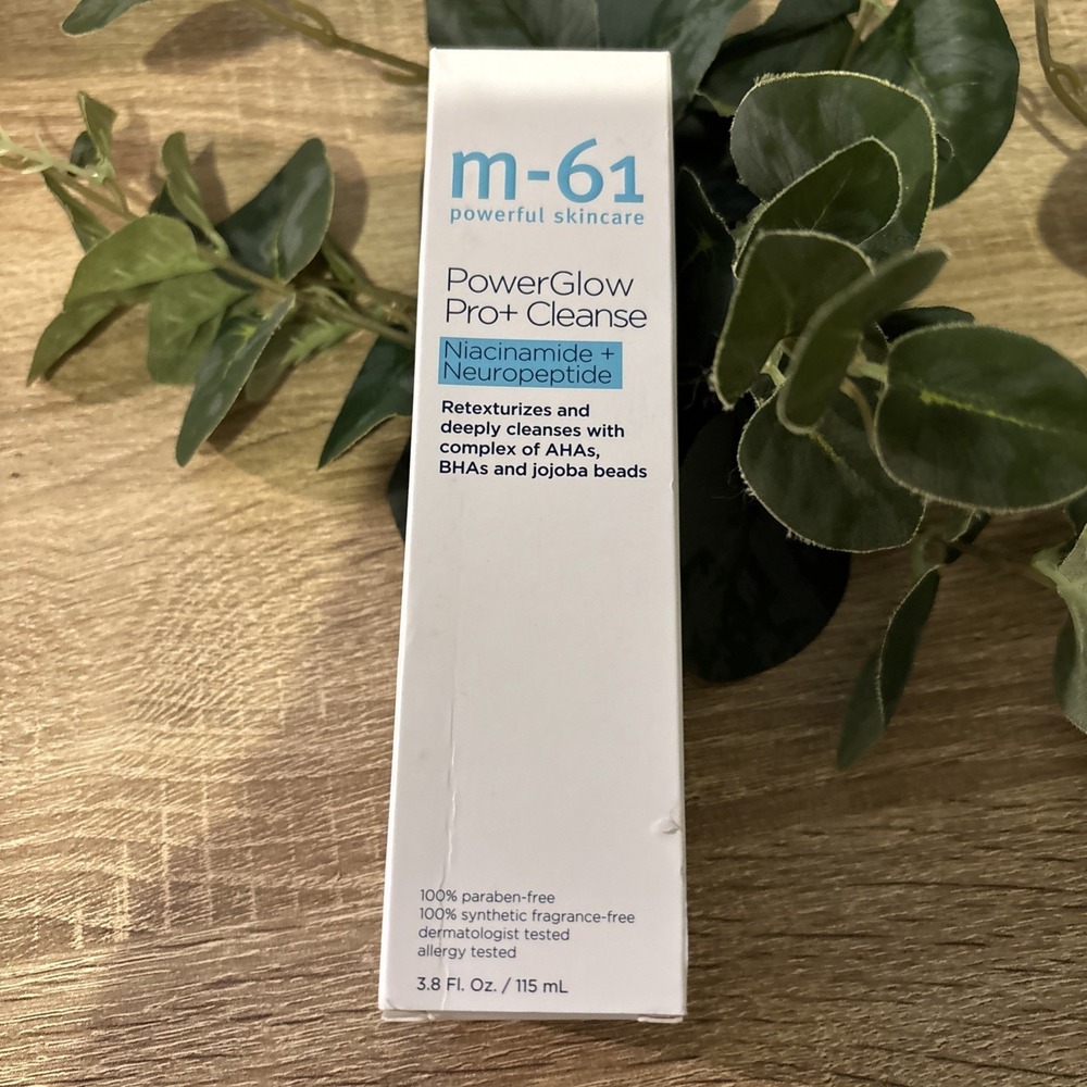M-61 Powerful Skincare PowerGlow Pro+ Cleanse 3.8 Floz / 115 ml New Sealed